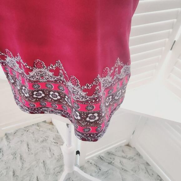 ATHLETA PAISLEY PINK/PURPLE TANK WITH BRALET SIZE MED - Picture 3 of 8